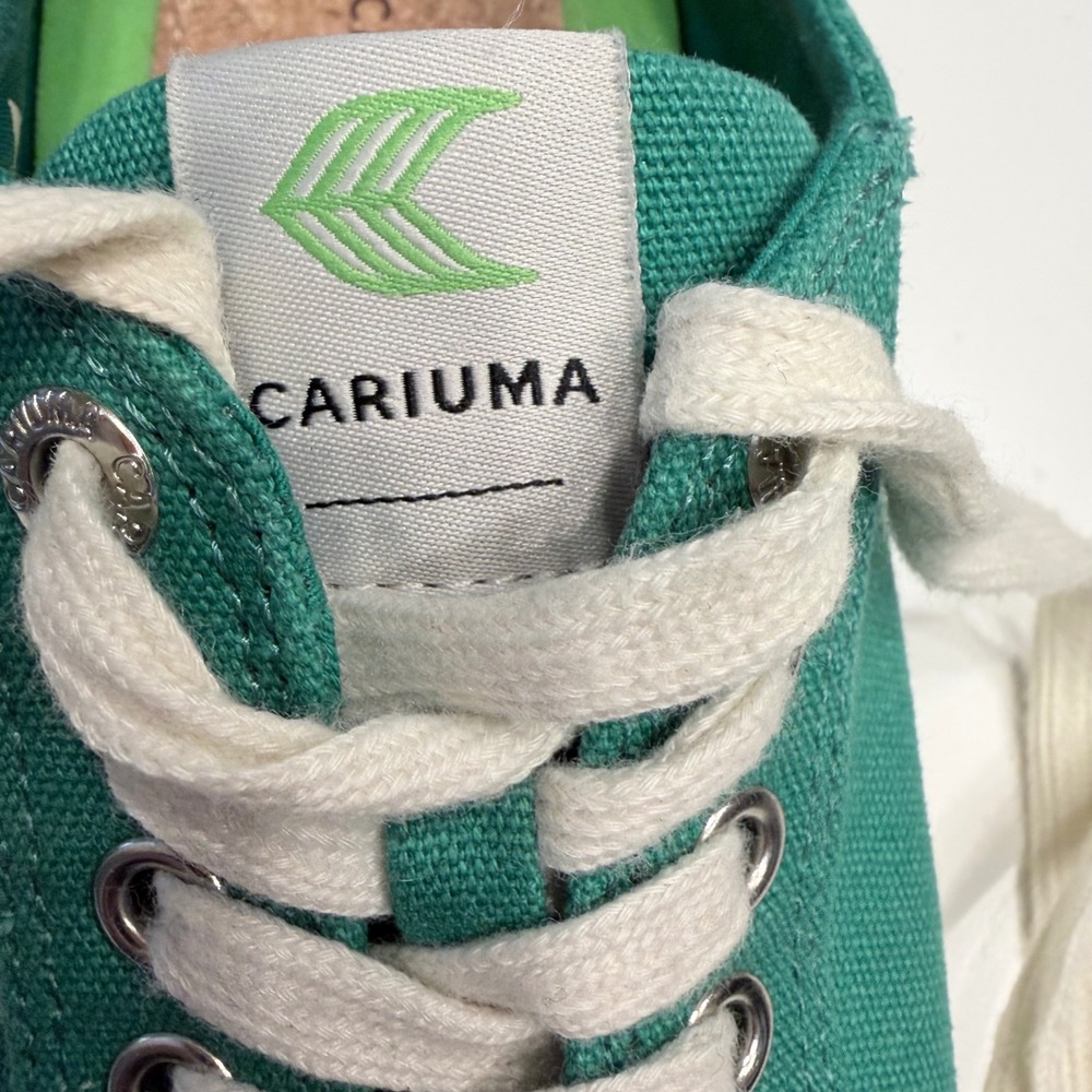 Cariuma OCA Low Green Canvas Sneakers Mens 8 Womens 9.5 Low Top Shoes 100103E01M - Picture 5 of 8